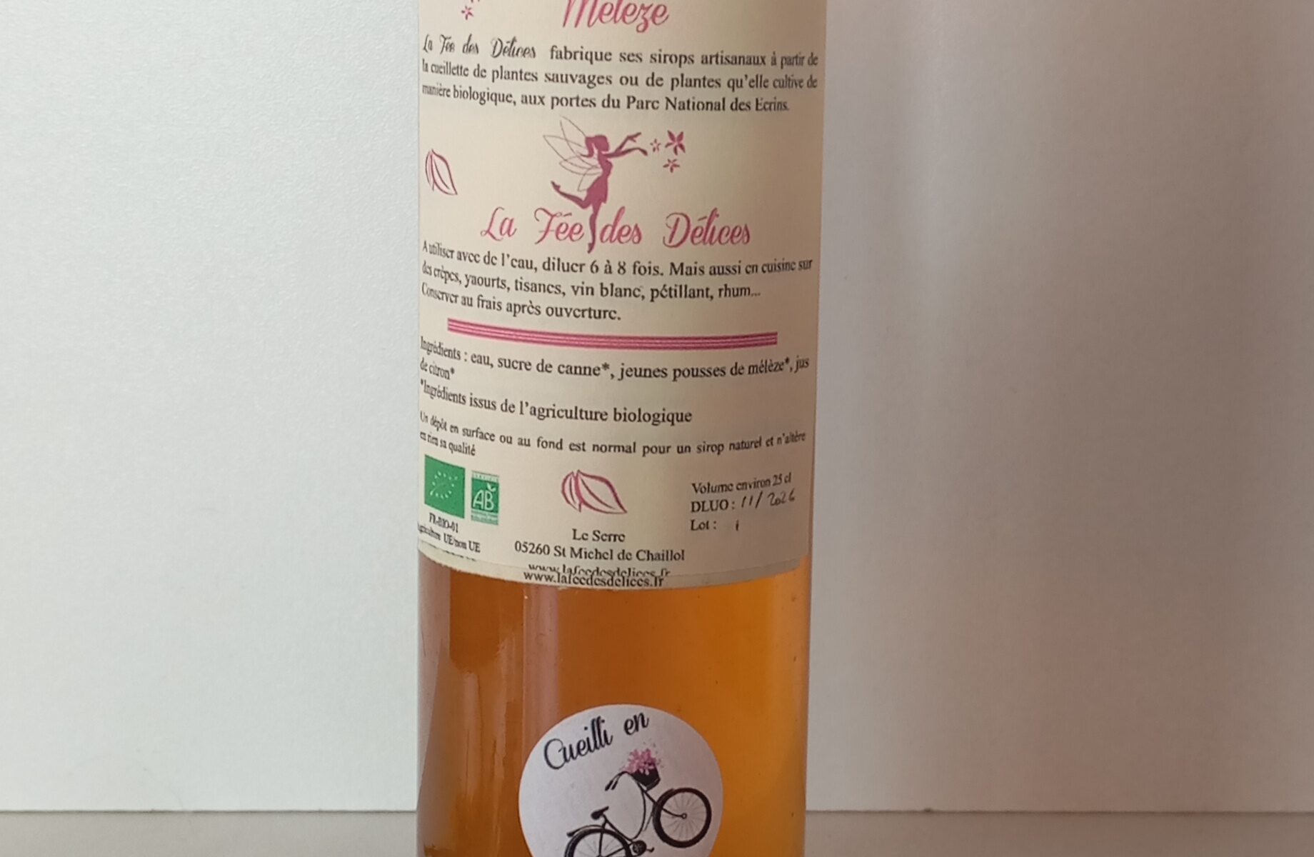 sirop bio de mélèze